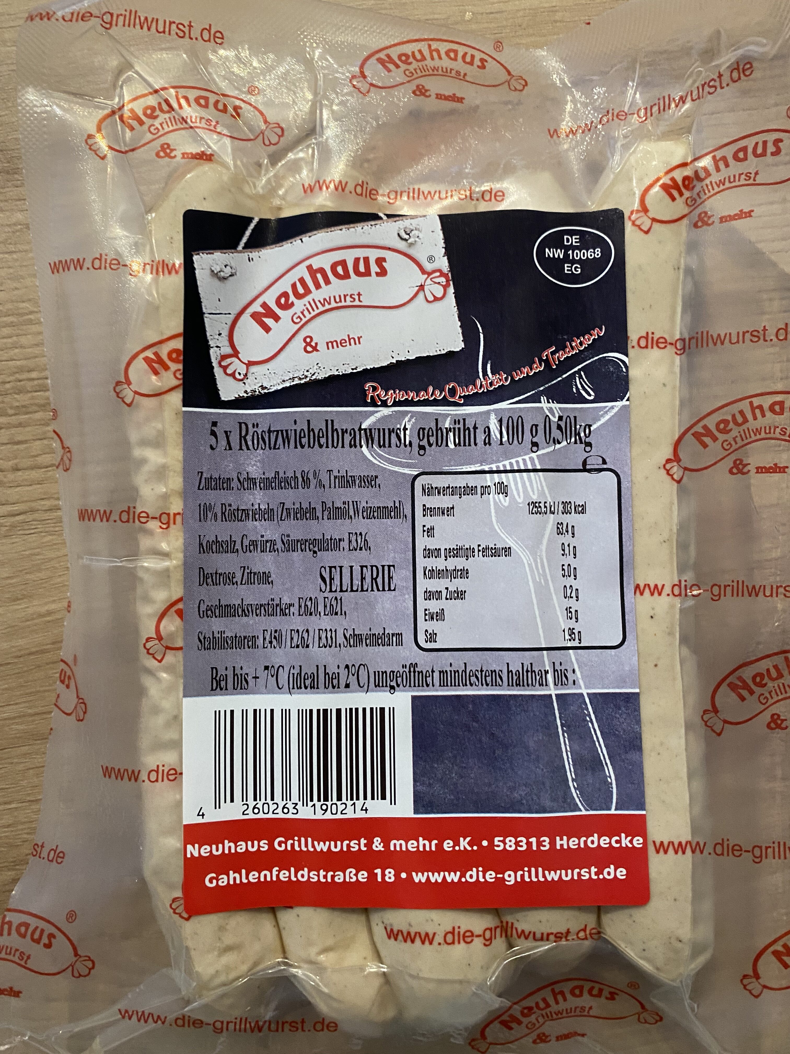 Röstzwiebel Bratwurst